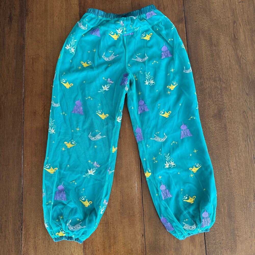 Hanna Andersson Disney Jasmine Tulle Embroidered Harem Pants Princess Aladdin Lg - Picture 7 of 16